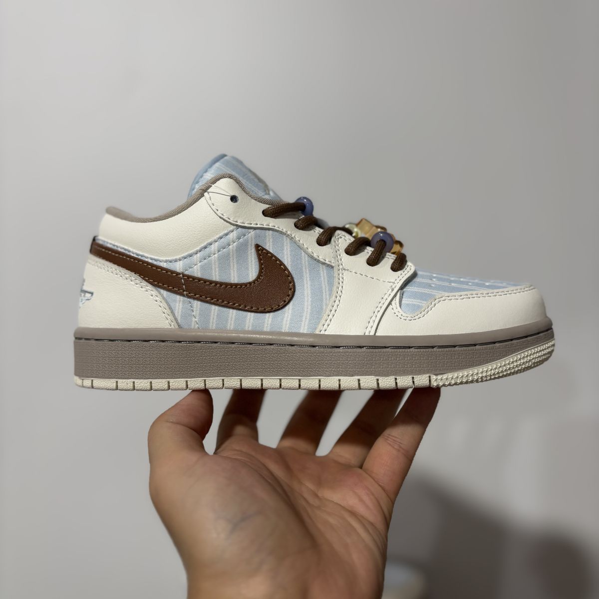 AJ1 low白蓝条纹 Air Jordan 1 乔1低帮舒适经典 低帮 复古篮球鞋 IR7553-422