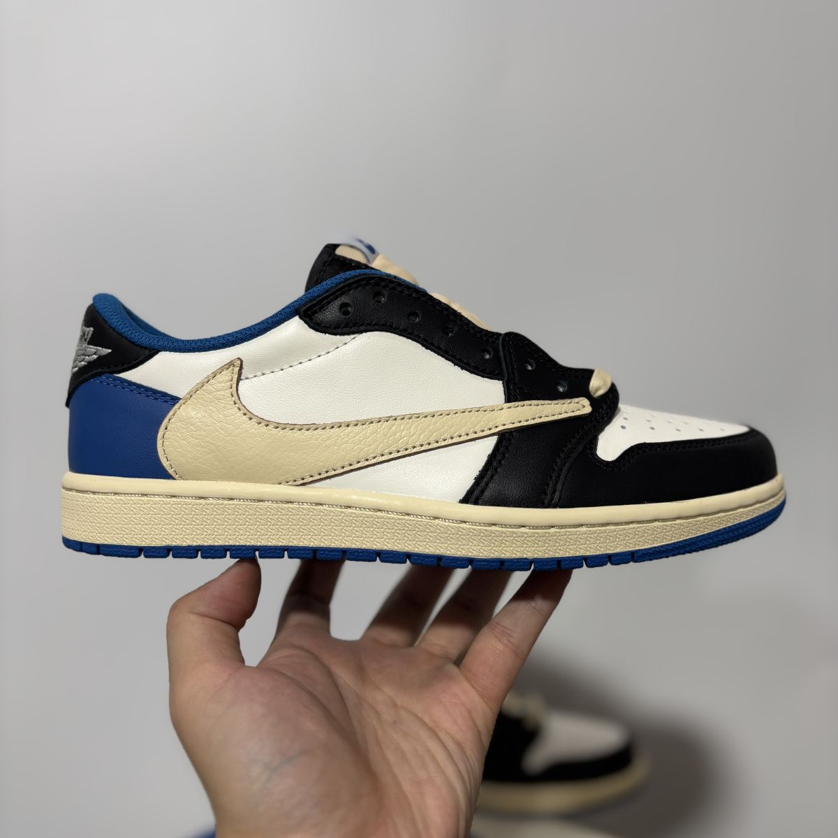 AJ1倒钩2.0闪电倒钩 绿X Stockx版本⚡️Travis Scott x Fragment Design x Jordan Air Jordan 1 OG款 Low SP 倒钩2.0 三方联名
