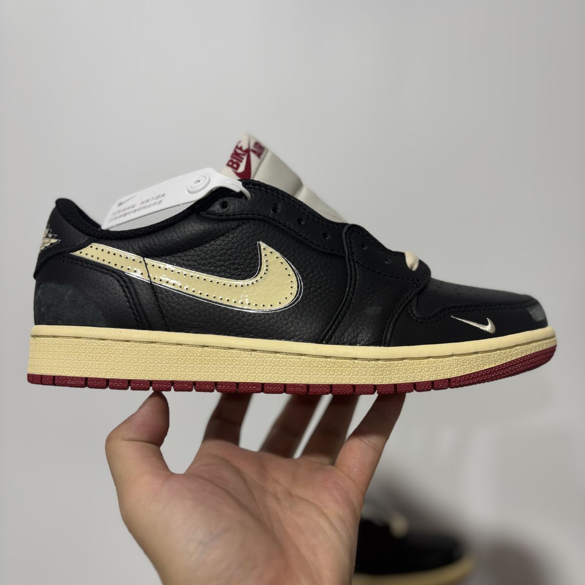 AJ1黑红 纯原版⚡️Nigel Sylvester x Jordan Air Jordan 1 Low OG Nitro "Better With Time" 乔1低帮舒适百搭 防滑耐磨 复古篮球鞋