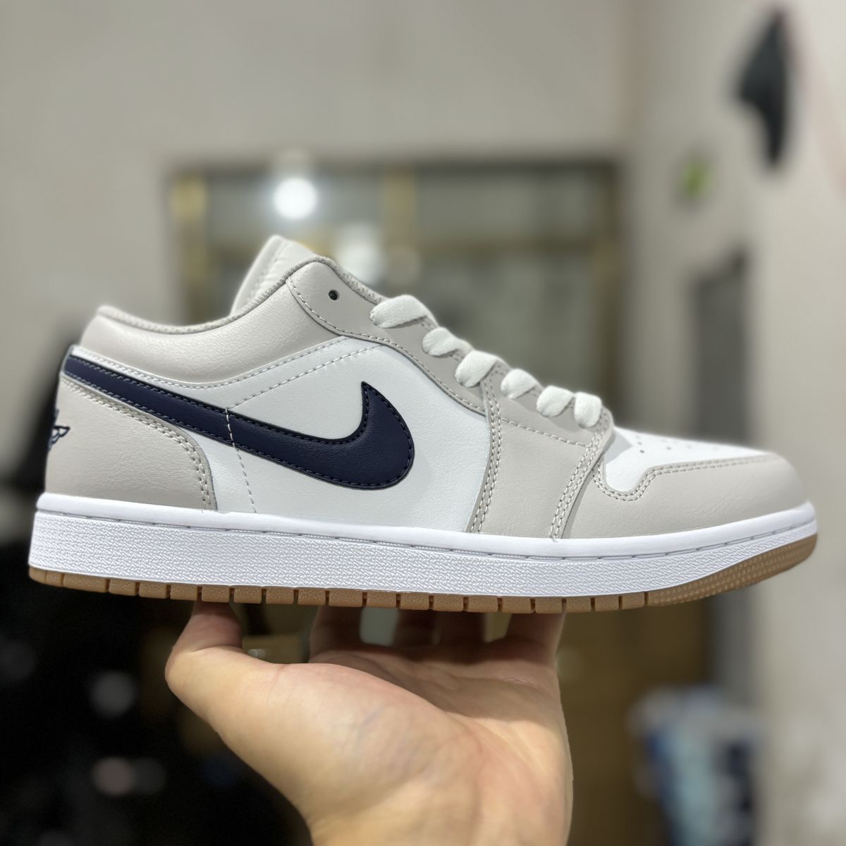 AJ1低帮白灰蓝 纯原⚡️Air Jordan 1 Low 乔1耐磨透气 低帮 复古篮球鞋553558-146