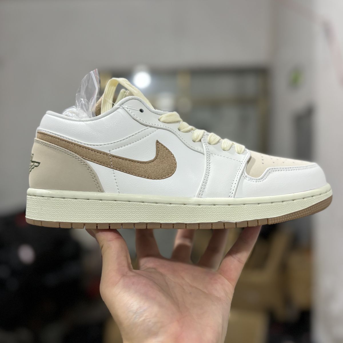 AJ1 low浅杏色 Air Jordan 1 Low 乔1减震防滑低帮复古篮球鞋 IB8855-121