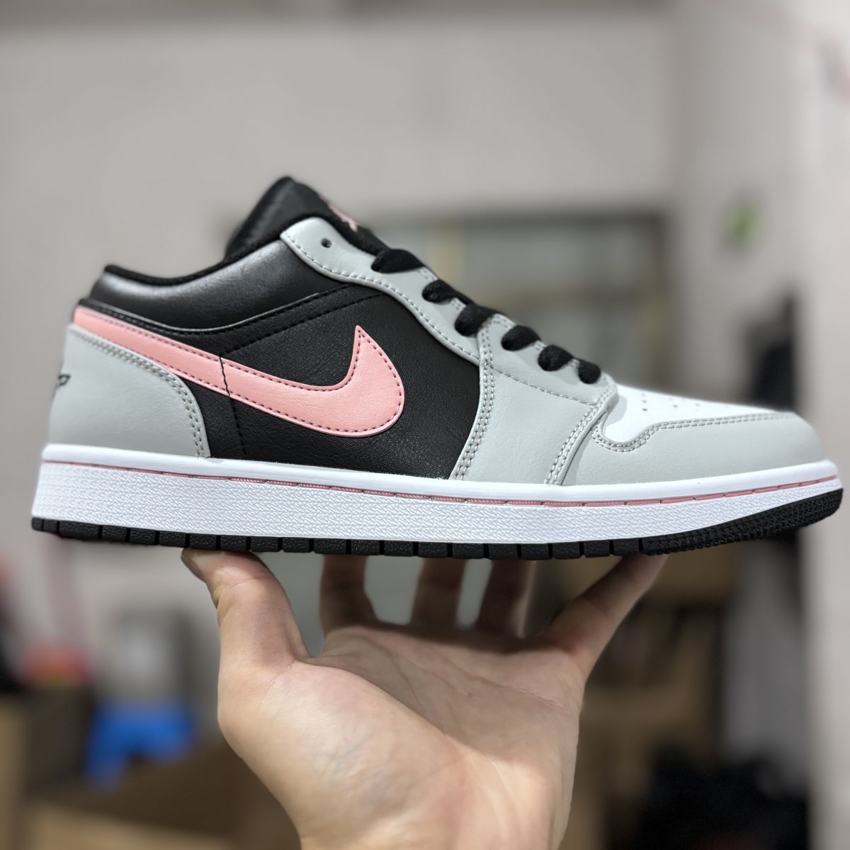 AJ1 low黑灰粉 纯原版⚡️Air Jordan 1 Low乔1 低帮复古运动休闲鞋男女同款 553558-062