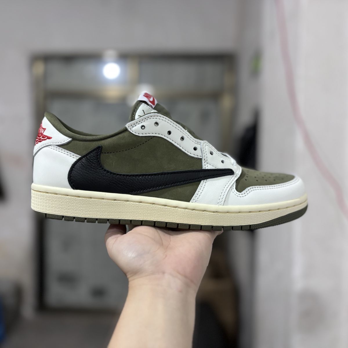 AJ1倒钩低帮黑白绿反转 特供LJR出品‼️Tracis Scott x Air Jordan 1 Low 乔1倒钩低帮TS联名板鞋 DM7866-200