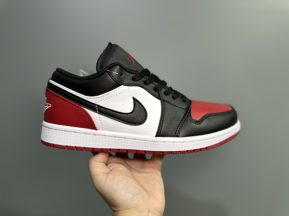 AJ1 low黑白红 Air Jordan 1 Low 乔 1 黑白红低帮板鞋 553558-161