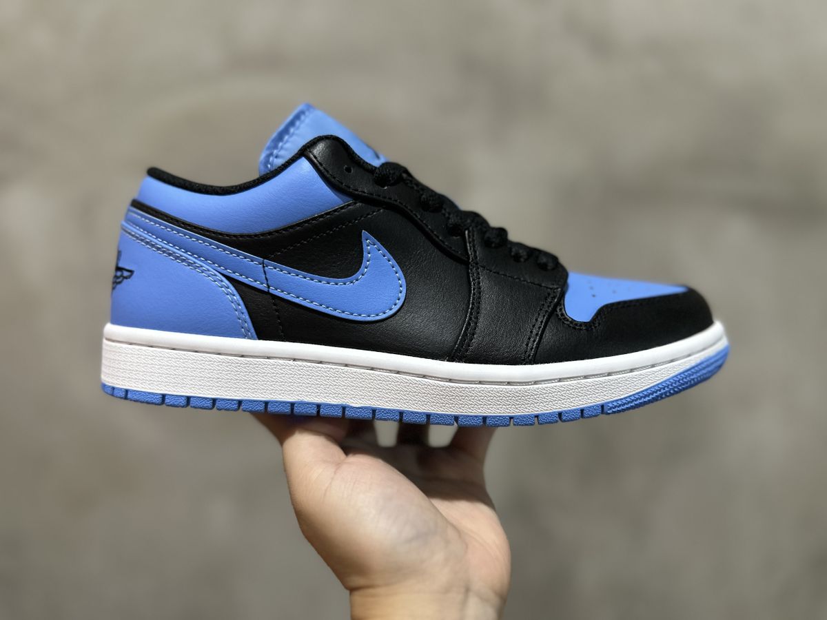 aj1 low黑幸运蓝 纯原版⚡️Air Jordan 1 Low 乔1低帮黑蓝 复古板鞋 553558-041