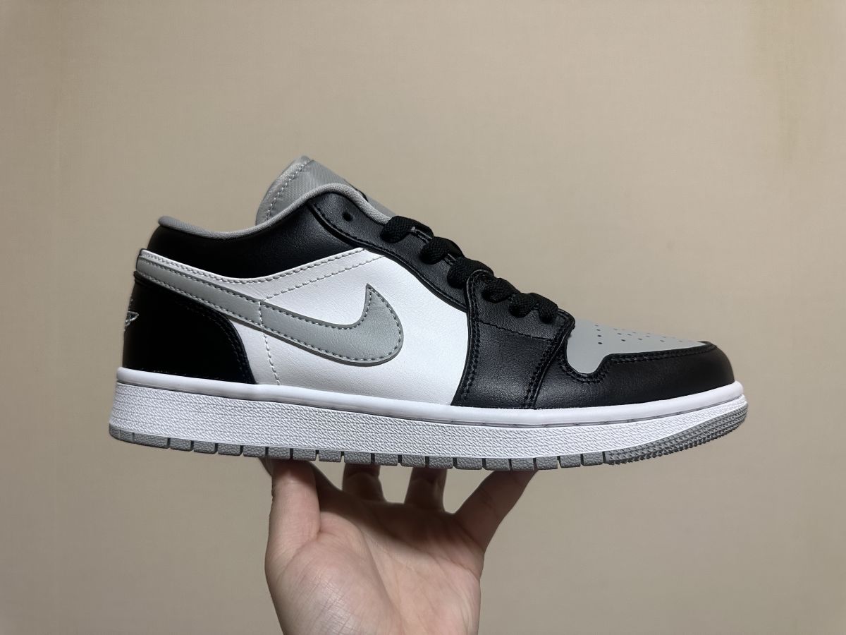 AJ1 Low影子灰 纯原版Air Jordan 1 Low 乔1 黑白灰低帮板鞋 553558-039