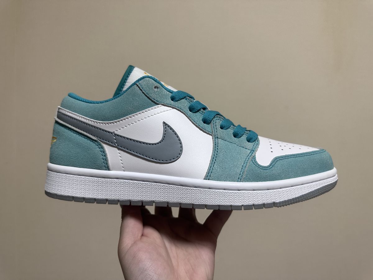 AJ1 Low祖母绿 纯原版Air Jordan 1 Low 乔1白绿低帮板鞋 DN3705-301