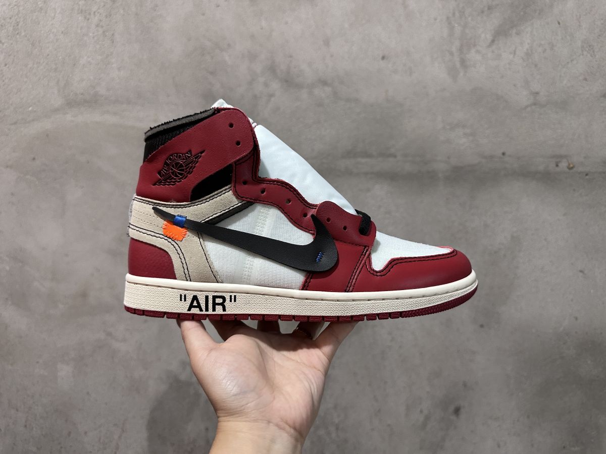AJ1 OW白红芝加哥 性价比版本️Air Jordan 1 x OFF-WHITE 乔 1 OW联名白红 联名芝加哥篮球鞋 AA3834-101