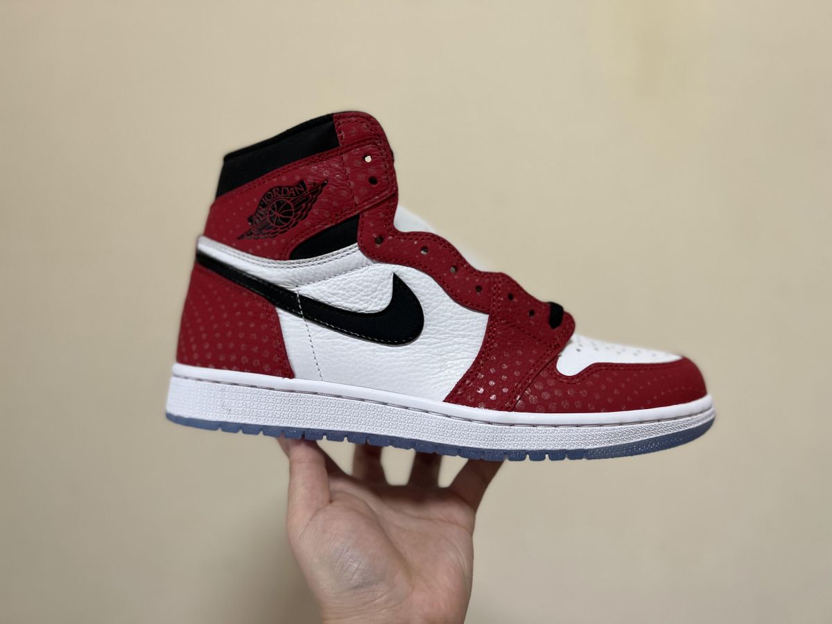 AJ1蜘蛛侠 纯原版️Air Jordan 1 Retro High 原盒 乔1蜘蛛侠芝加哥白红篮球鞋555088-602