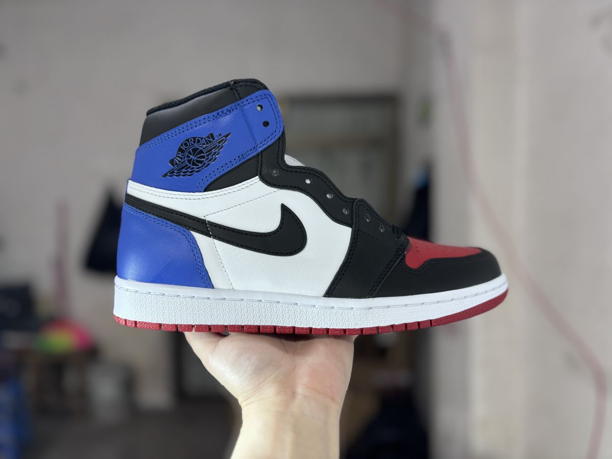 AJ1 鸳鸯 纯原⚡️ Air Jordan 1 乔 1 黑蓝红鸳鸯耐磨减震 高帮 复古篮球鞋 555088-026