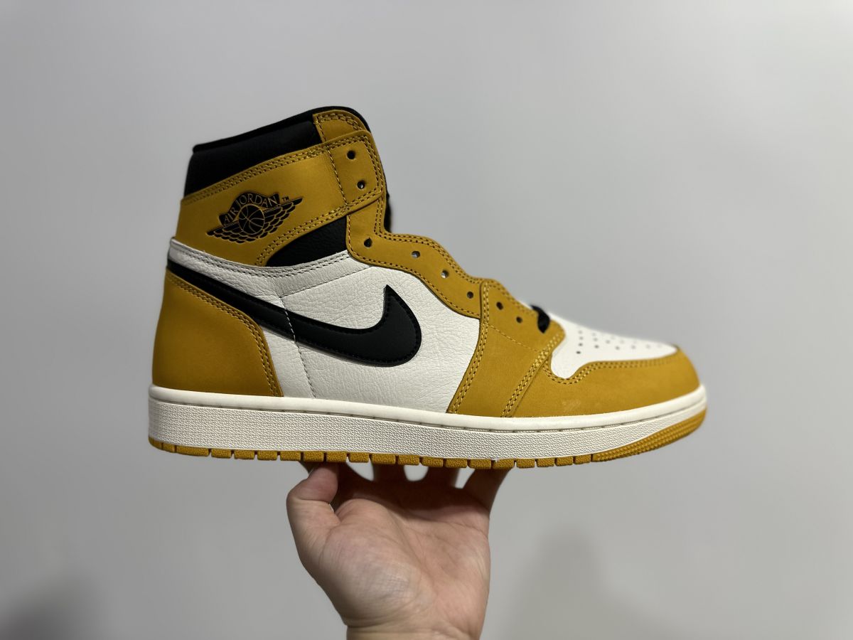 AJ1黄脚趾 纯原版⚡️Air Jordan 1 High OG yellow Ochre 乔1白黄高帮篮球鞋 DZ5485-701