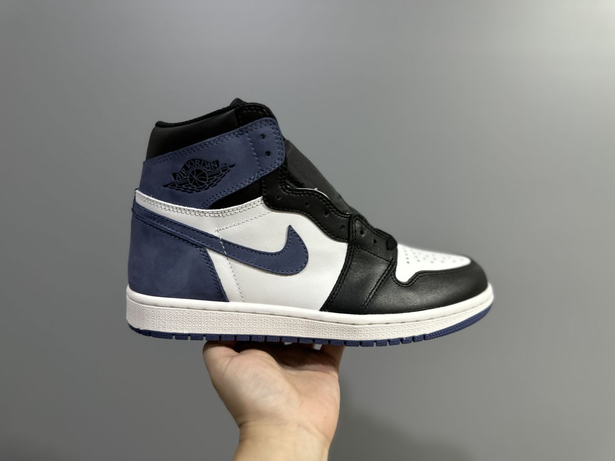 AJ1蓝冠王 头层皮⚡️Air Jordan 1 OG乔1六冠王高帮篮球鞋 555088-115