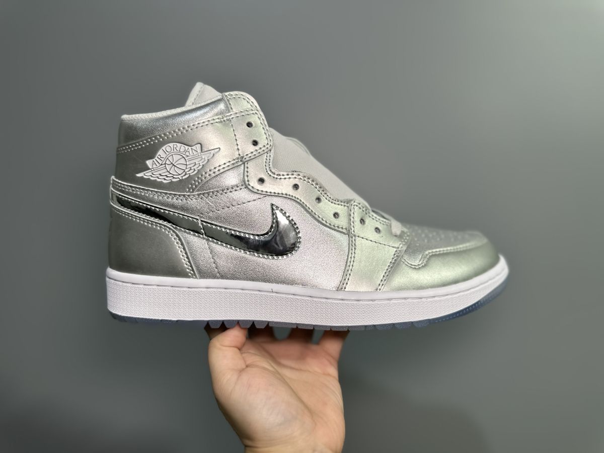 AJ1高尔夫液态银 Air Jordan 1 Golf AJ1 银色 液态银 金属银 高尔夫联名 高帮 FD6815-001