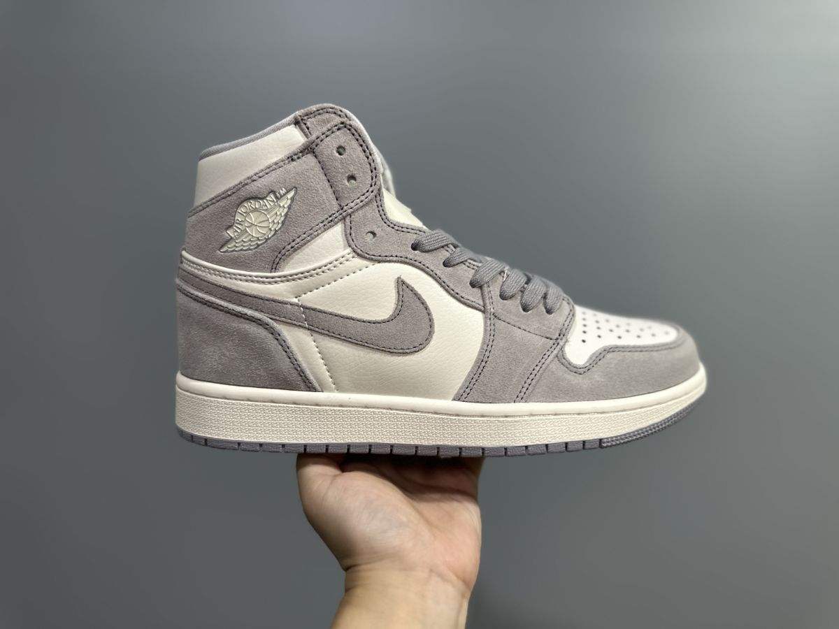 AJ1灰紫 Air Jordan 1 High Premium 乔1香芋粉 高帮复古篮球鞋 女款紫灰 AH7389-101