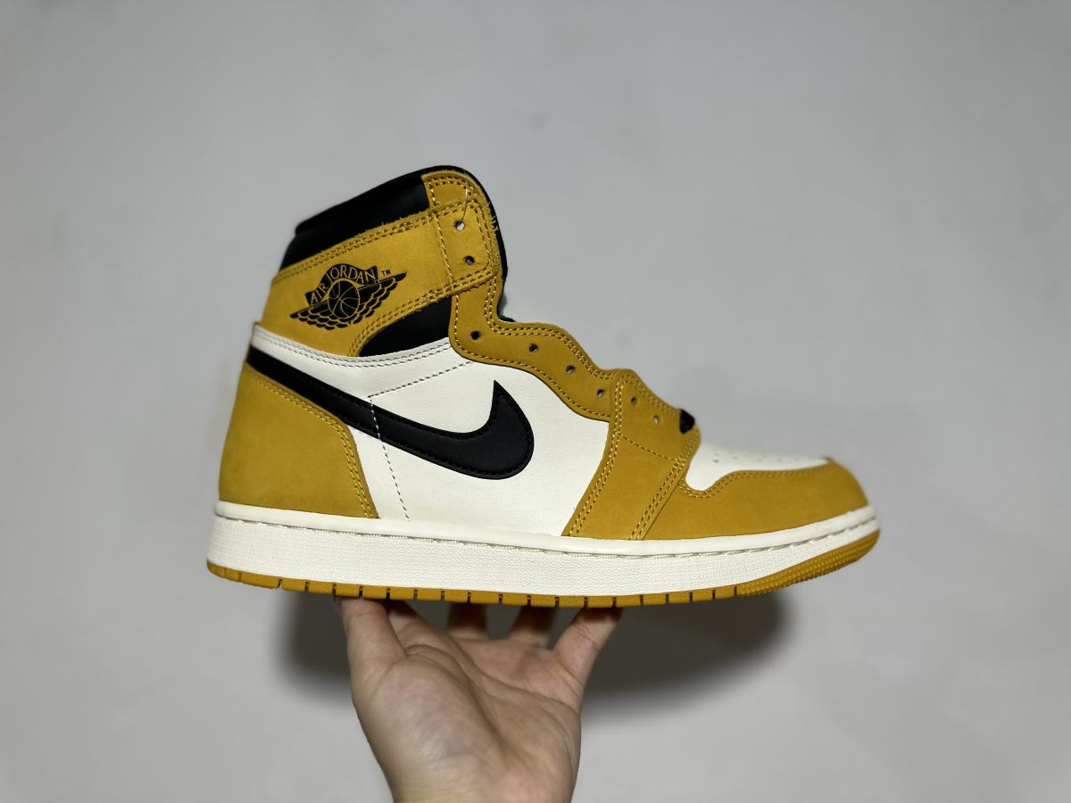 AJ1黄脚趾 Air Jordan 1 High OG yellow Ochre 乔1白黄高帮篮球鞋 DZ5485-701