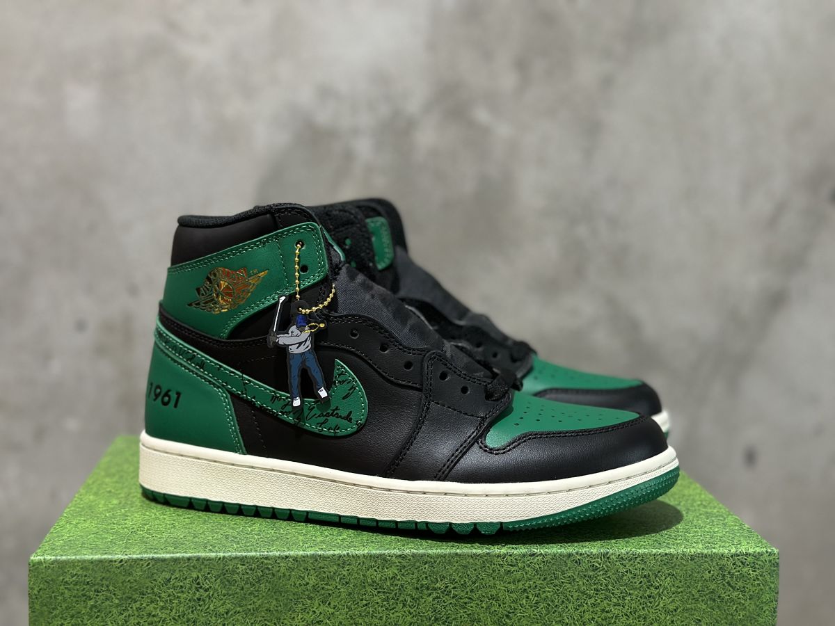 AJ1黑绿高尔夫 原盒⚡️Air Jordan 1 High Golf 乔 1 高帮高尔夫减震防滑耐磨 高帮 复古篮球鞋 FJ0849-001