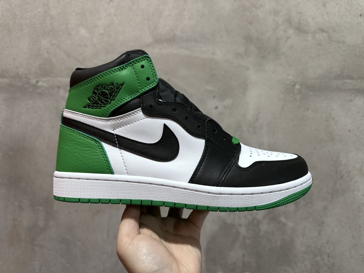 AJ1幸运绿 纯原版️Air Jordan 1 High 'Lucky Green" 乔1 黑绿复古潮流耐磨防滑 高帮 复古运动鞋 DZ5485-031