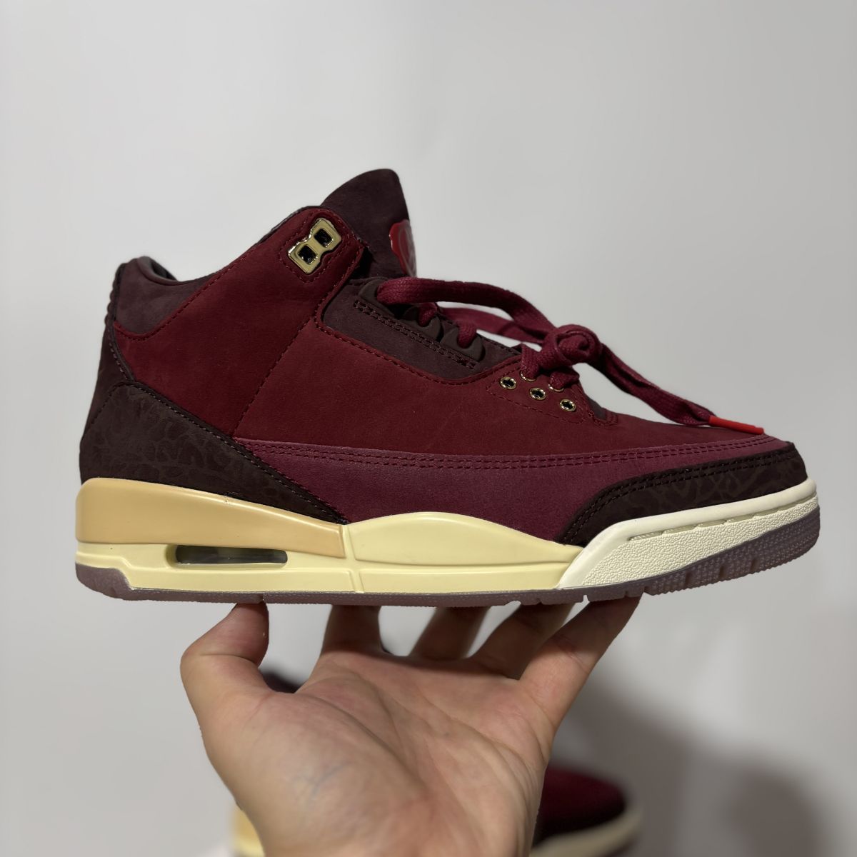 AJ3酒红 XP纯原⚡️Air Jordan 3 OG Premium Bin 23 乔3舒适柔软 复古篮球鞋带撑 IO7744-600尺码：40-47.5