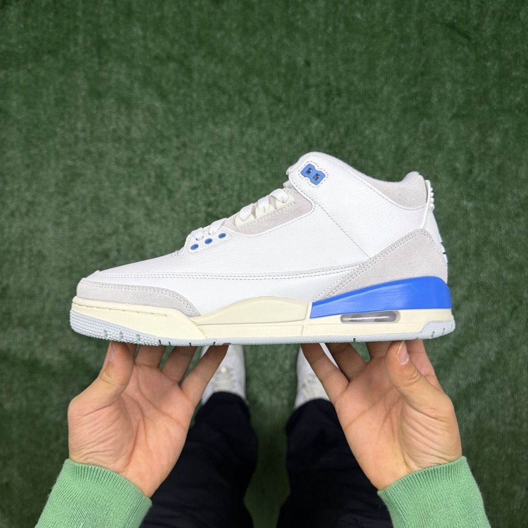AJ3新白蓝 LW版⚡️Air Jordan 3 天花板品质 乔3篮球鞋 CT8532-101尺码：36-48.5
