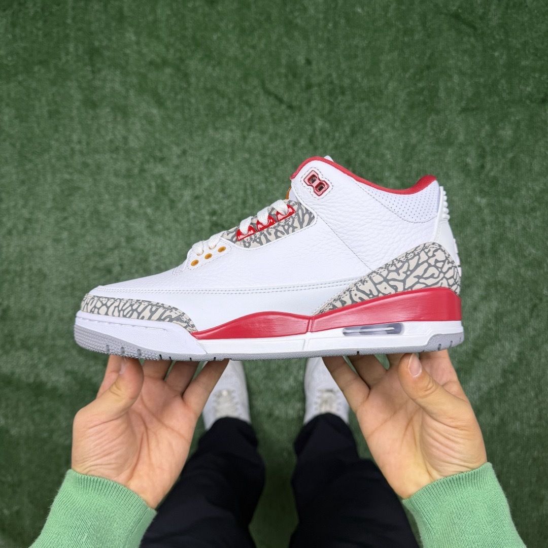 AJ3红雀 LW版⚡️Air Jordan 3 天花板品质 乔3篮球鞋 CT8532-126尺码：36-48.5