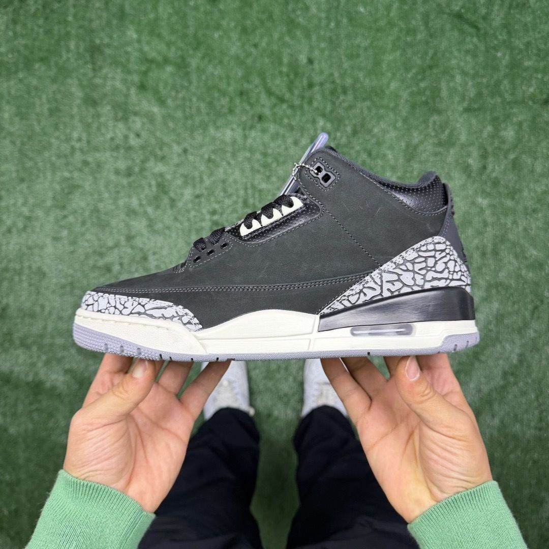 AJ3黑椰奶 LW版⚡️Air Jordan 3 天花板品质 乔3篮球鞋 CK9246-001尺码：36-48.5