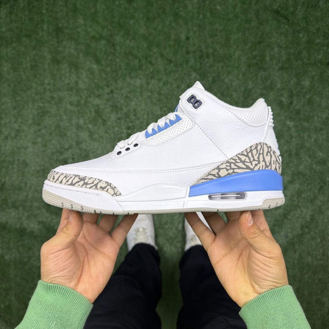 AJ3白蓝北卡蓝 LW版⚡️Air Jordan 3 天花板品质 乔3篮球鞋 CT8532-104尺码：36-48.5