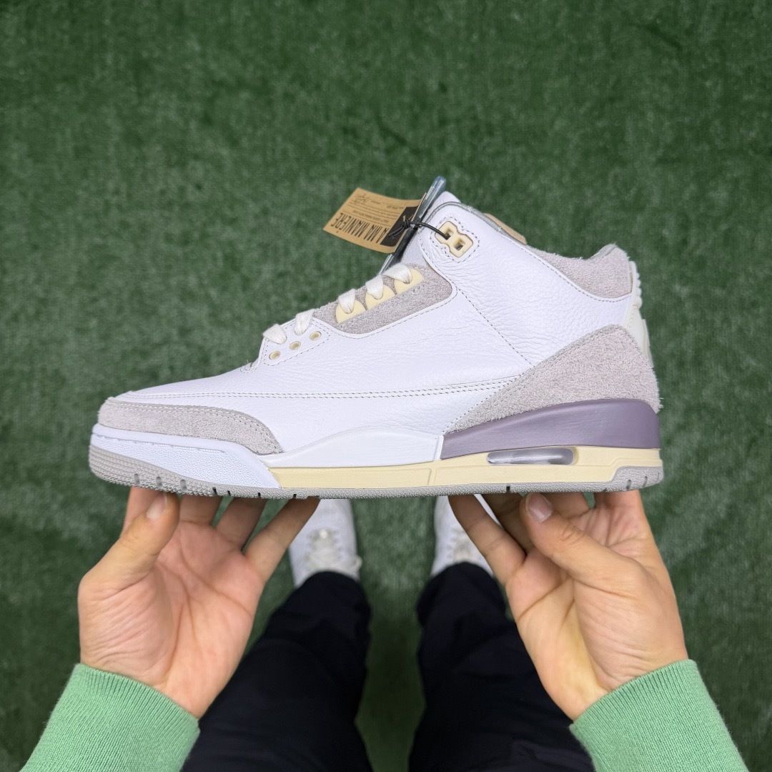 AJ3 AMM联名白灰 LW版⚡️Air Jordan 3 天花板品质 乔3篮球鞋 DH3334-110尺码：36-48.5