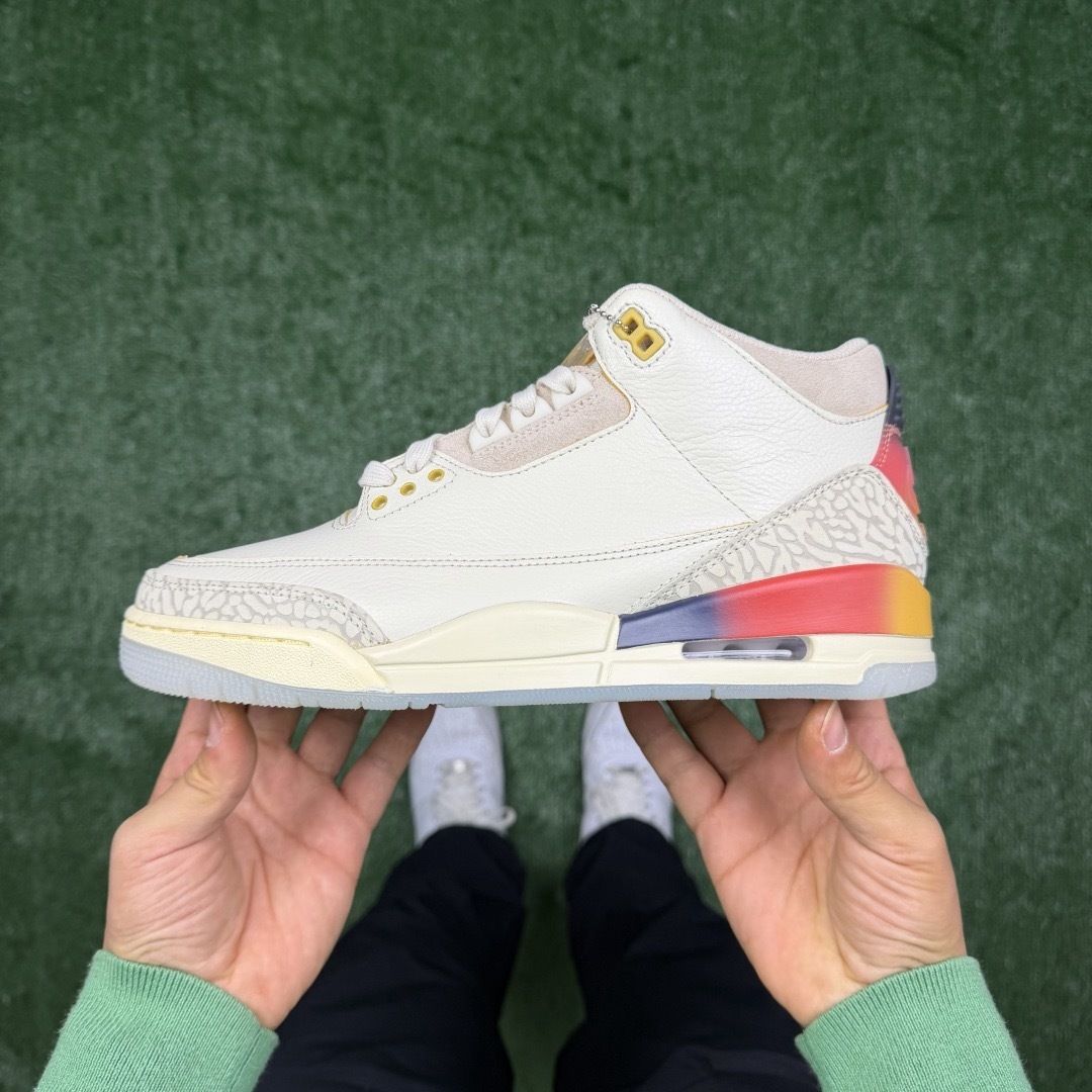 AJ3 联名白彩虹🌈 LW版⚡️Air Jordan 3 天花板品质 乔3篮球鞋 FN0344-901 尺码：36-48.5