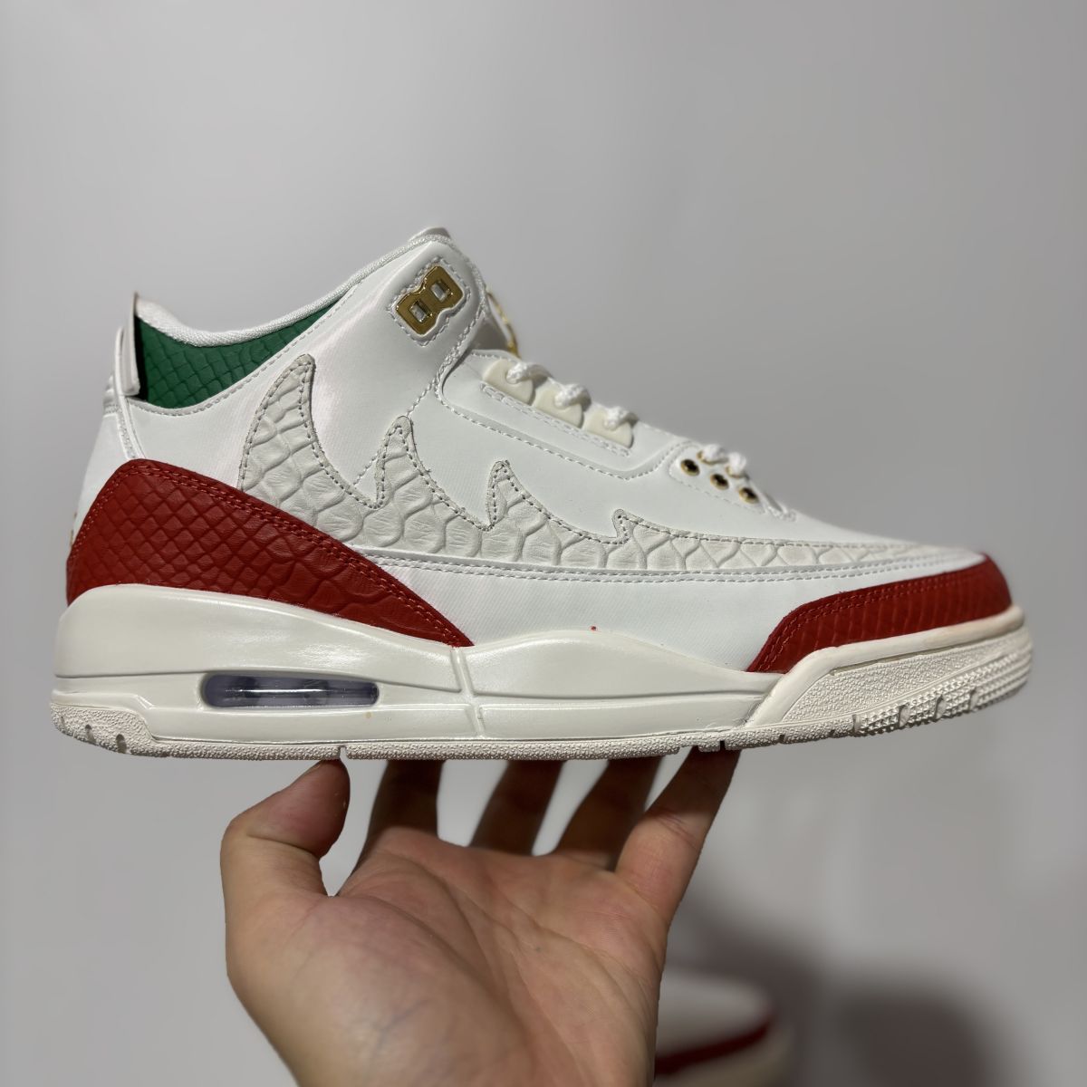AJ3独立日 纯原版⚡️Air Jordan 3 Mexico “El Vuelo”乔3舒适百搭 防滑耐磨 中帮 复古篮球鞋 IO1752-100尺码：40-48.5有45.5