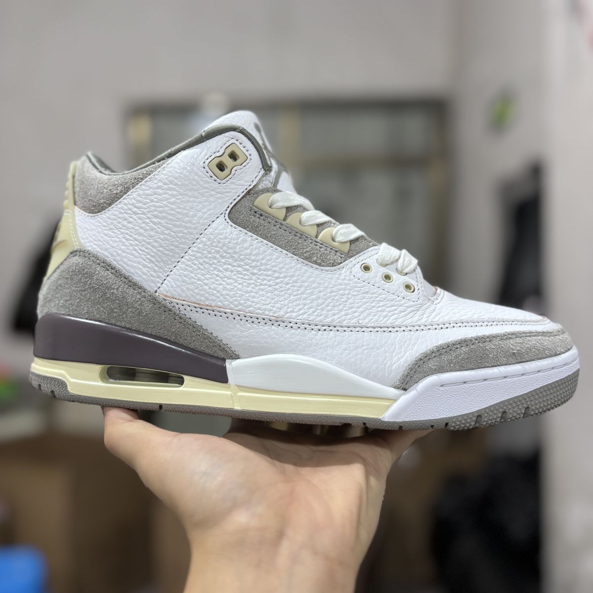 AJ3 AMM联名米白 DG2.0纯原⚡️A Ma Manière x Air Jordan 3 乔3 AMM联名篮球鞋 DH3434-110尺码：40.5-47.5