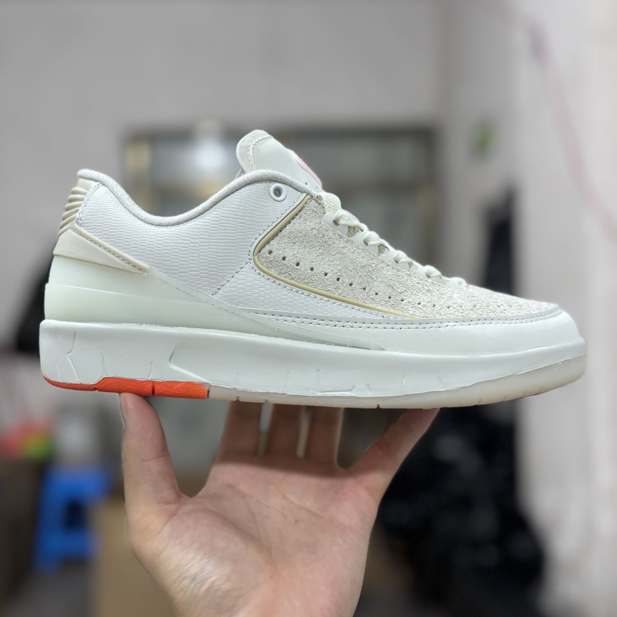 AJ2低帮灰橙 Air Jordan 2 Low 乔2低帮复古篮球鞋 FJ5736-100尺码：36-46