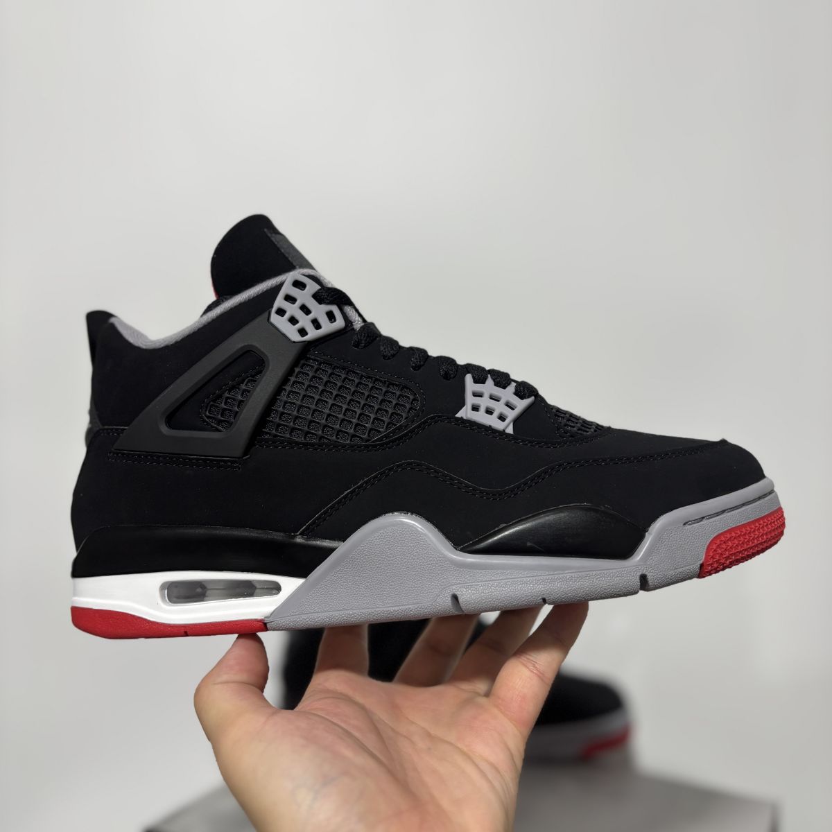 AJ4黑红复刻2026 Y3⚡️Air Jordan 4 Bred 乔4舒适贴合 复古篮球鞋 IX8180-001尺码：36-39/40-48.5有45.5