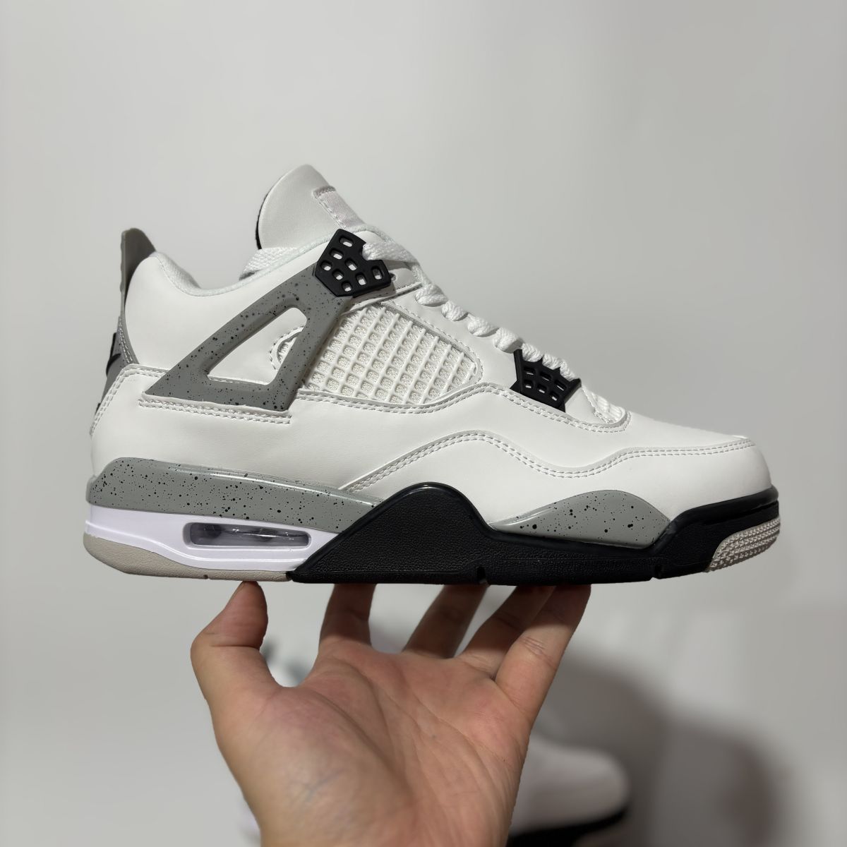 AJ4白水泥 性价比⚡️Air Jordan 4 retro white cement 乔4潮流 中帮 复古篮球鞋 男款 白灰 2016年版 尺码：36-47.5
