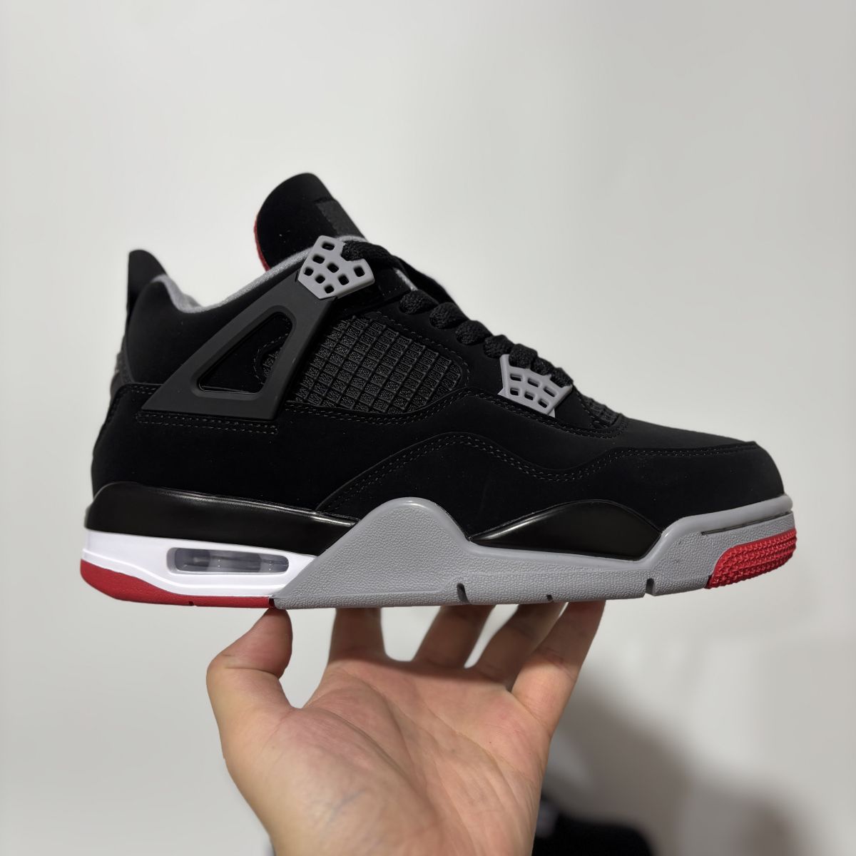 AJ4黑红公牛 性价比⚡️Air Jordan 4 retro bred 乔4老黑红篮球鞋 308497-060尺码：36-47.5