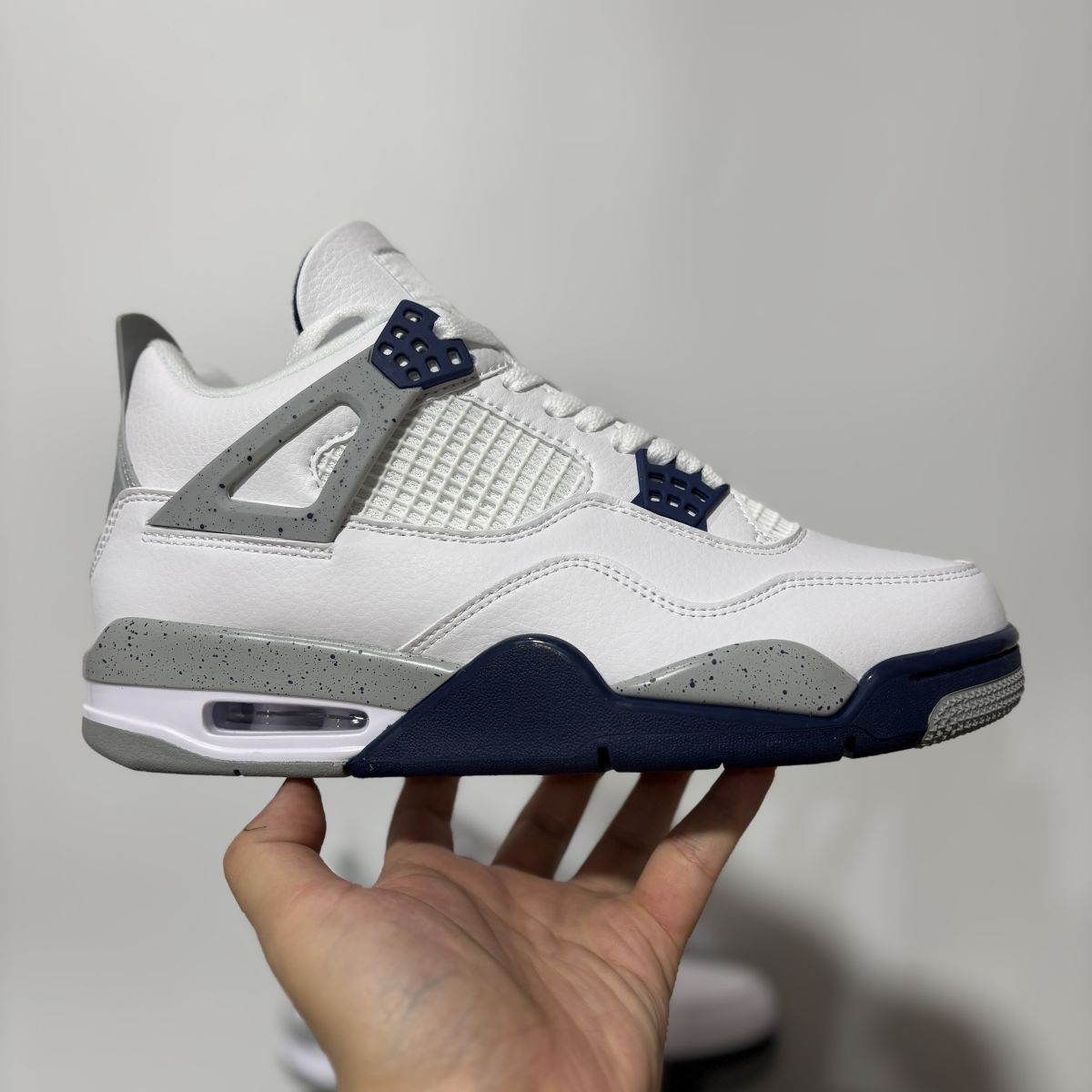 AJ4午夜蓝 性价比⚡️Air Jordan 4 Retro "Midnight Navy" 乔4皮革 潮流 中帮 复古篮球鞋 男女同款 DH6927-140尺码：36-47.5