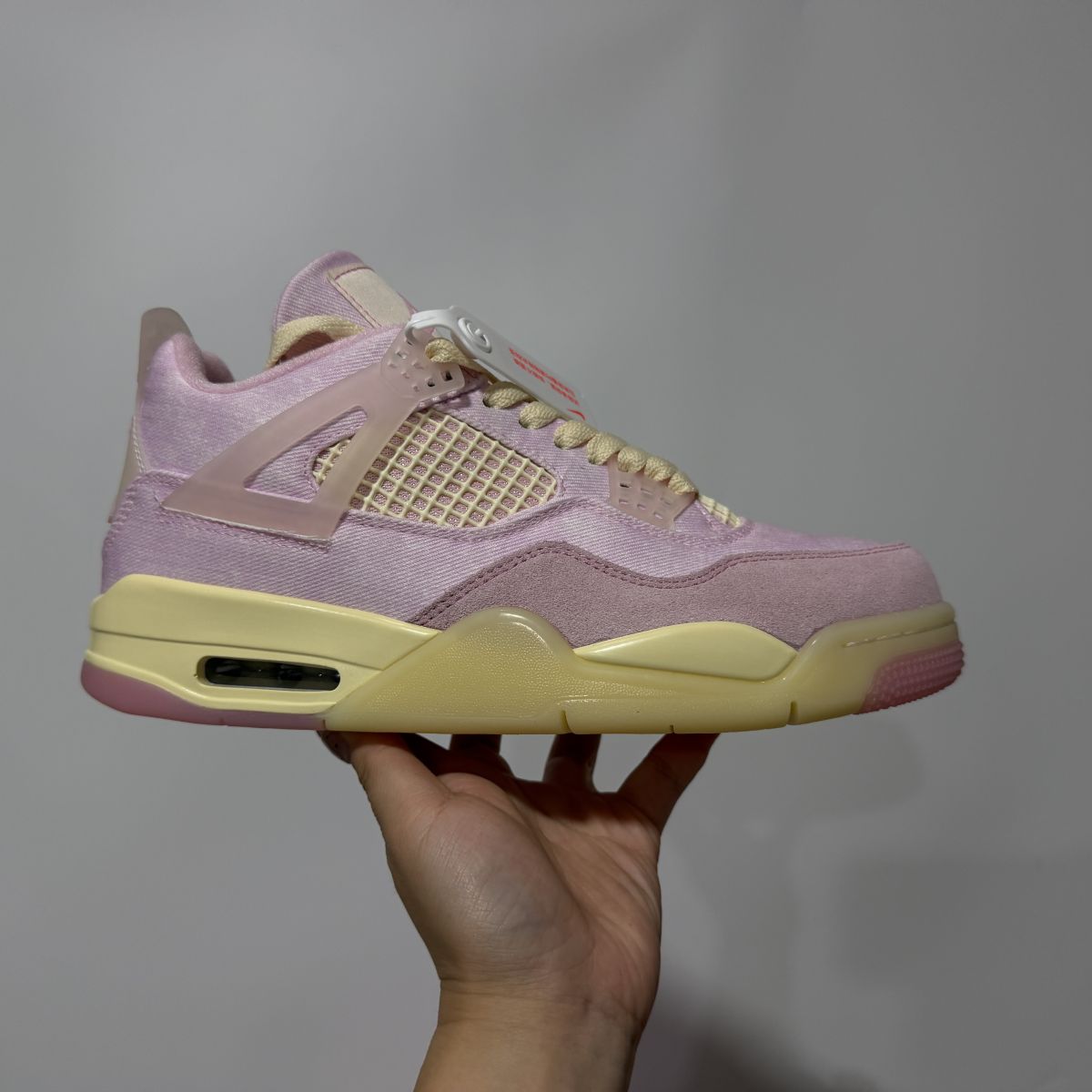 AJ4粉丹宁牛仔 性价比版⚡️Air Jordan 4 Retro乔4粉色经典舒适 复古篮球鞋 IB6716-600尺码：36-48