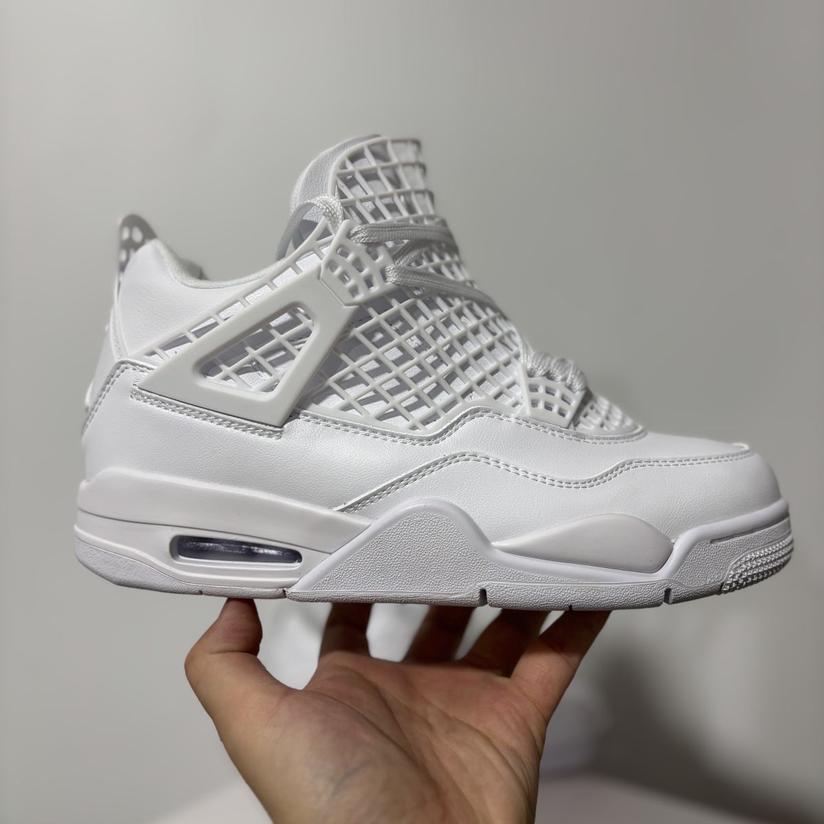 AJ4全白网格 P版⚡️Air Jordan 4 “Net” 乔4篮球鞋耐磨 中帮 FN7251-107尺码：35.5-48