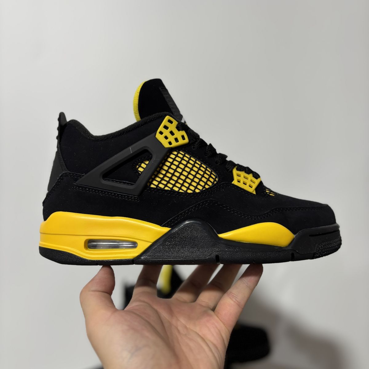 乔4黑黄雷公 F纯原版⚡️Air Jordan 4 thunder 乔4雷公 皮革 潮流 细节精致 中帮 复古篮球鞋 男女同款 DH6927-017尺码：36-47.5