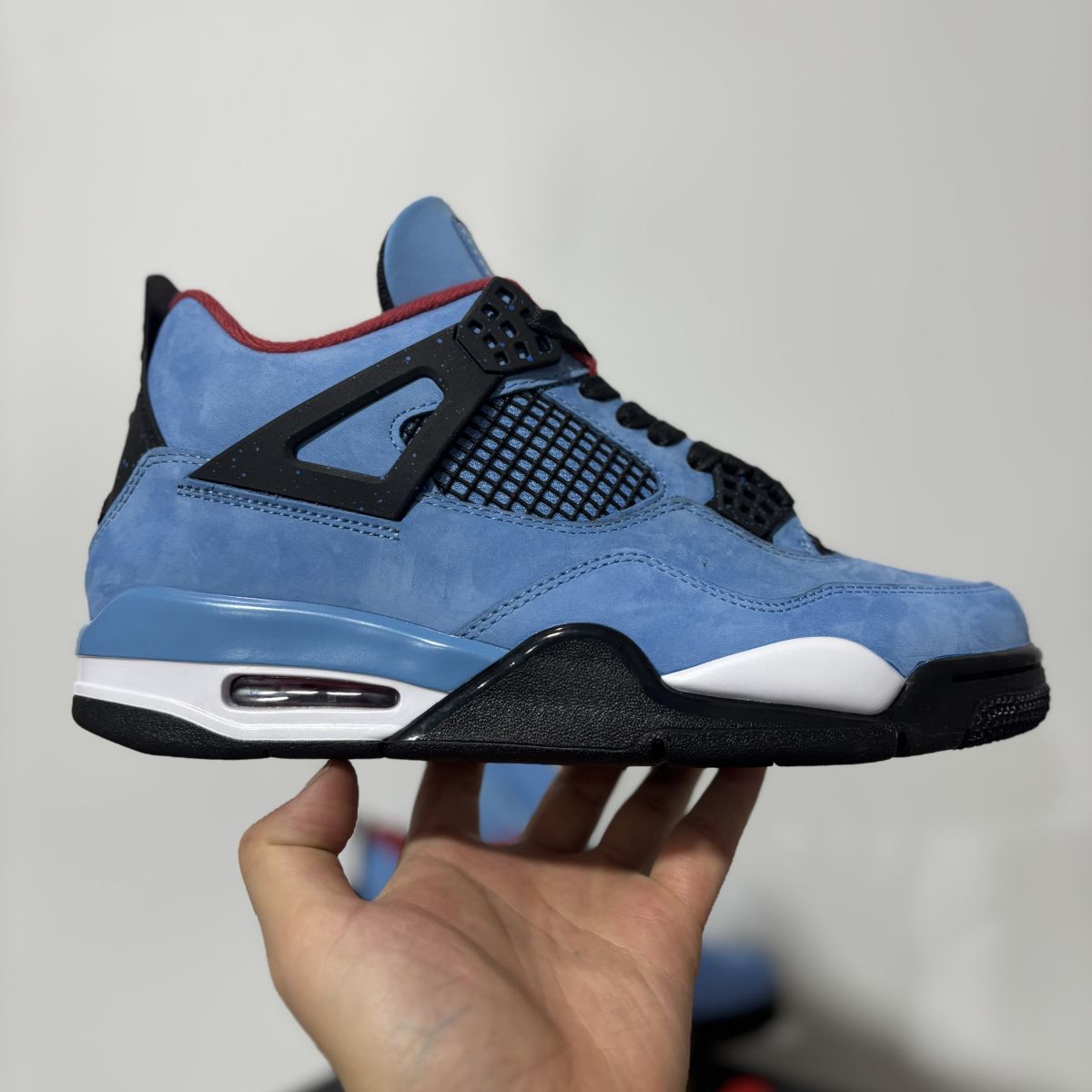 AJ4 TS蓝麂皮 F版⚡️Air Jordan4 x TravisScott 乔4TS联名蓝麂皮篮球鞋 308497-406尺码：36-47.5
