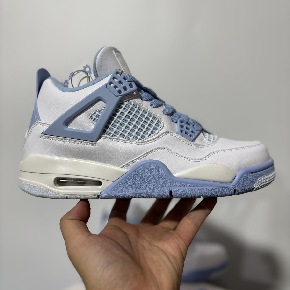 AJ4奶油蓝白 性价比⚡️Air Jordan 4 “ALUMINUM”乔4舒适百搭 防滑耐磨 低帮 复古篮球鞋 HV0823-100尺码：35.5-48.5