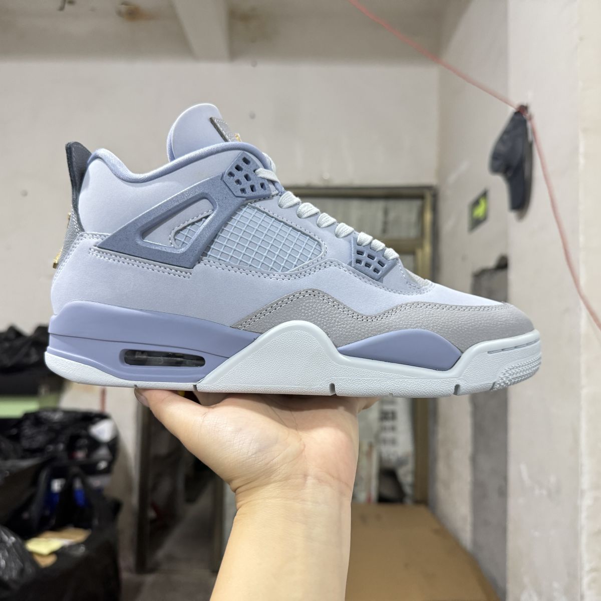 AJ4 UNC冰蓝 GX版⚡️Air Jordan 4 乔4钻石“Unc蓝”篮球鞋 HV9204-407尺码：40-48.5有45.5