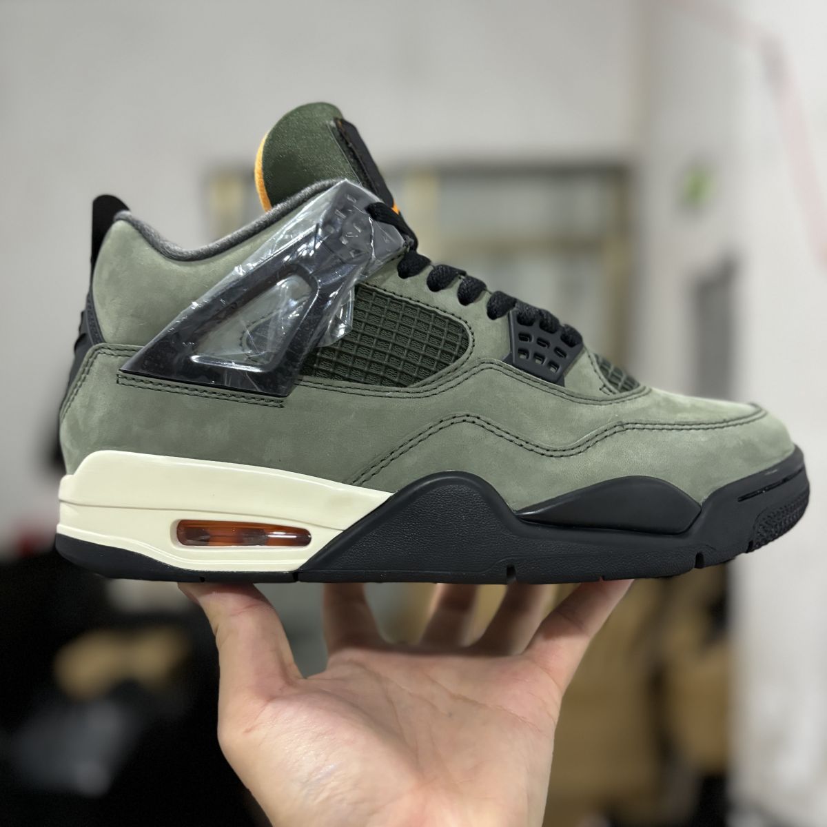 AJ4 UND联名黑绿 OG版⚡️2025复刻 UNDEFEATED x Jordan Air Jordan 4 乔4舒适百搭防滑耐磨复古篮球鞋 IB1519-200尺码：40-48.5有45.5