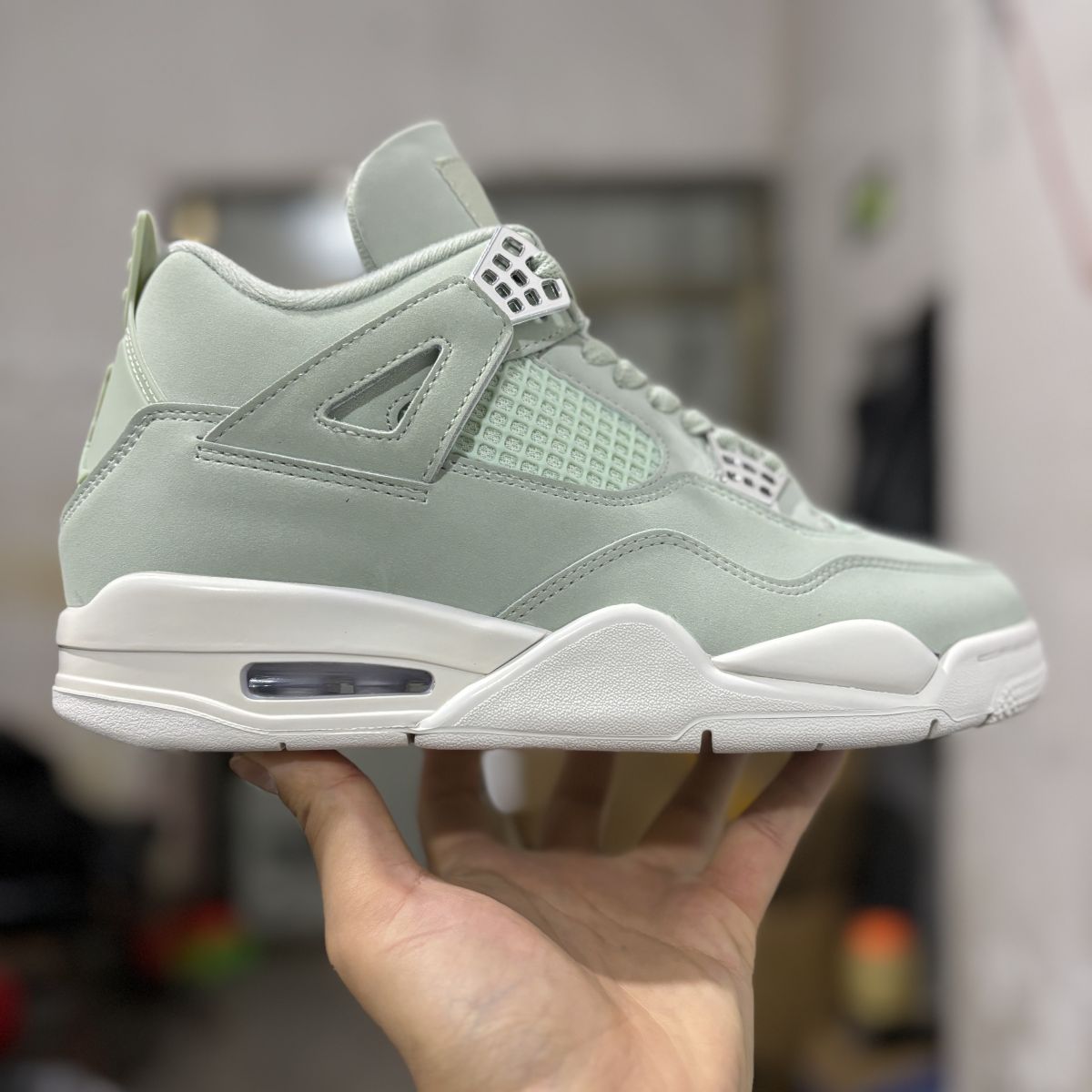 AJ4绿米 Air Jordan 4 “Seafoam” 乔4抹茶绿减震防滑耐磨包裹性 低帮 复古篮球鞋 HV0823-003尺码：36-47.5