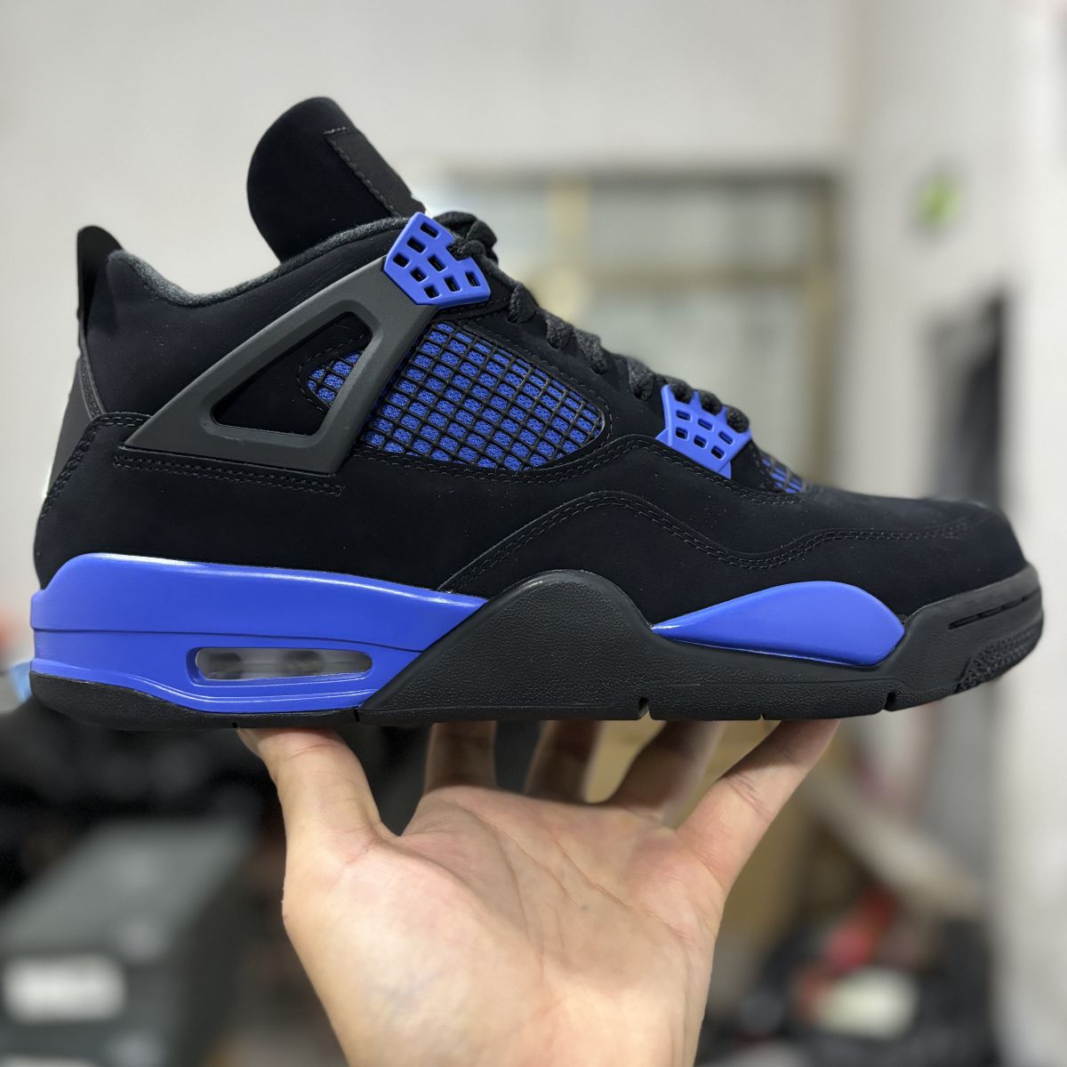 AJ4黑蓝雷神 S2纯原版⚡️Air Jordan 4 乔4皇家蓝篮球鞋CT8527-018尺码：40-47.5