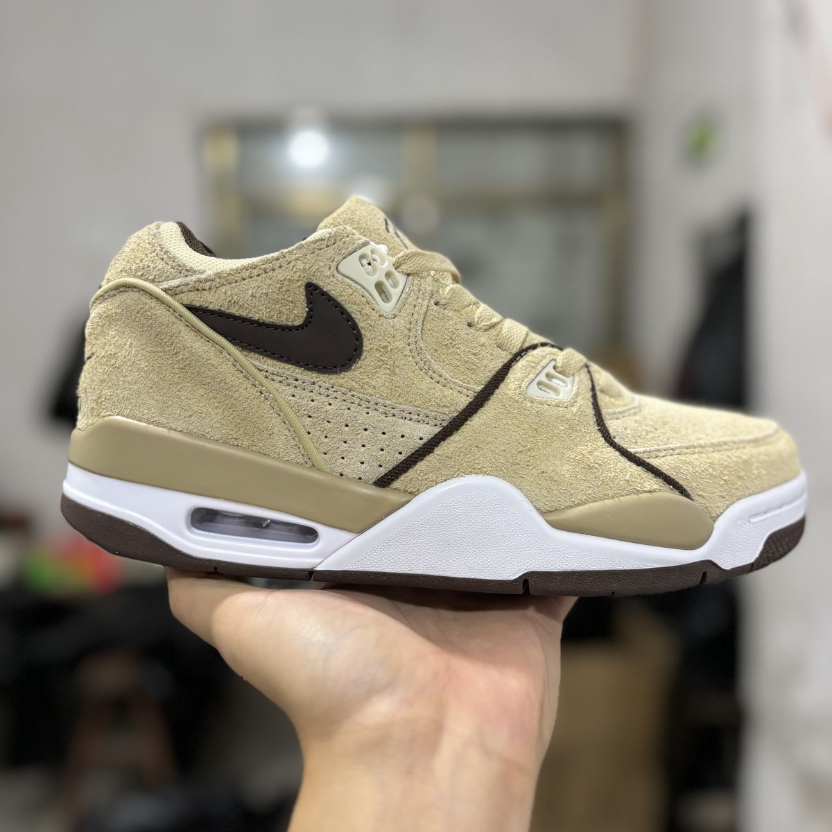 AJ4兄弟款卡其棕 Nike Air Flight 89 乔 4 兄弟款气垫篮球鞋 FZ3045-200尺码：36-47.5