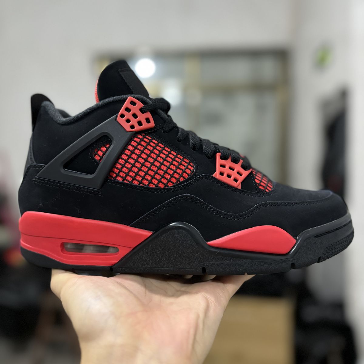 AJ4黑红雷电 GX绿X版⚡️Air Jordan 4 red thunder 乔4篮球鞋 CT8527-016尺码：40-50.5