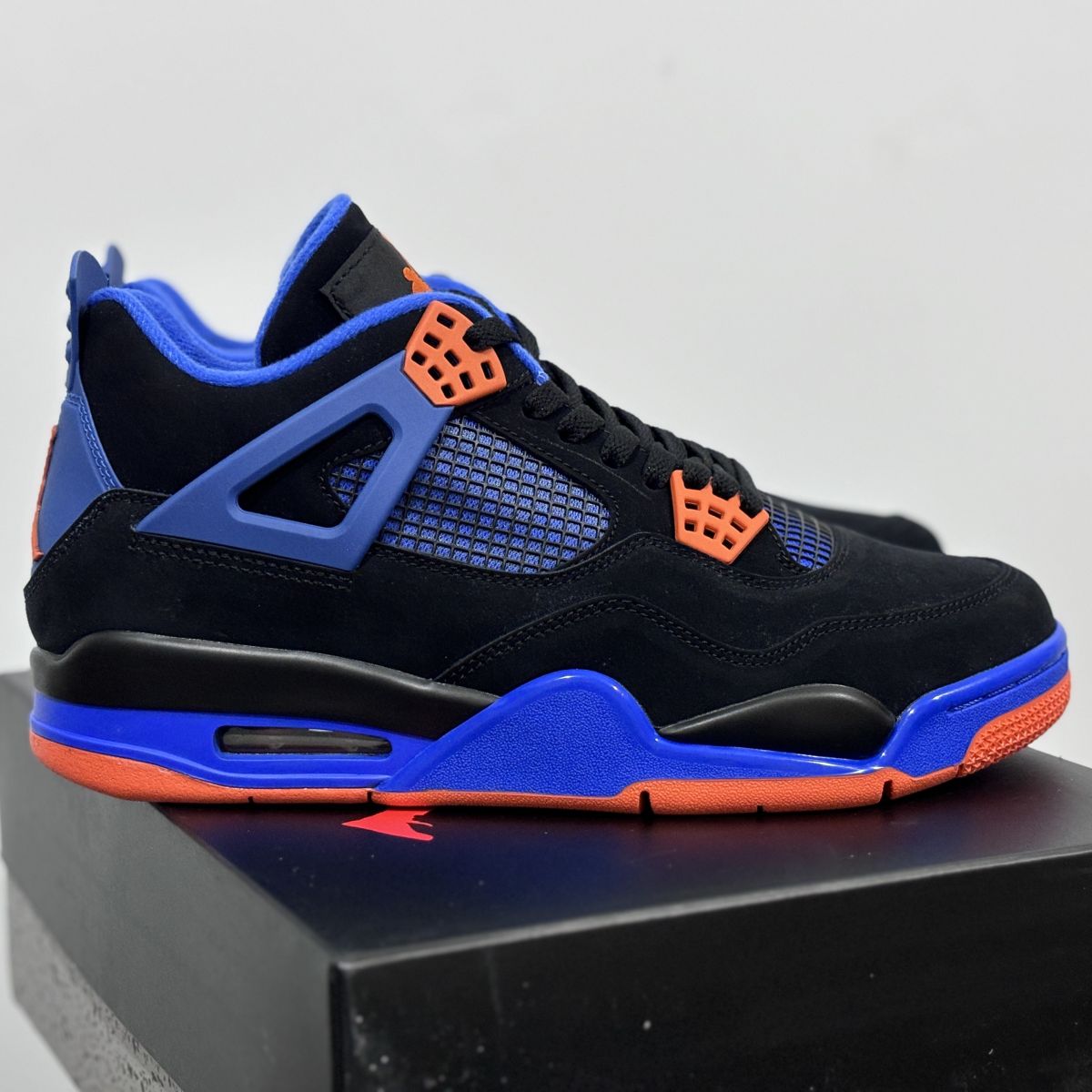 AJ4骑士 裁片纯原版⚡️Air Jordan 4 "Cavs"乔4黑蓝橙复刻篮球鞋 308497-027尺码：40.5-48.5有45.5
