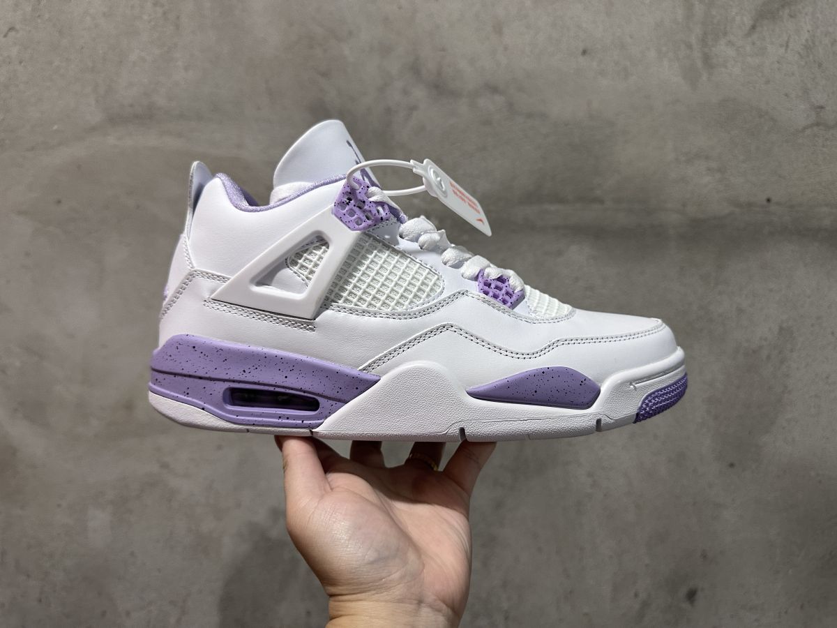 AJ4白紫 Air Jordan 4乔4白紫防滑耐磨 中帮 复古篮球鞋 CT8527-115尺码：40-47.5