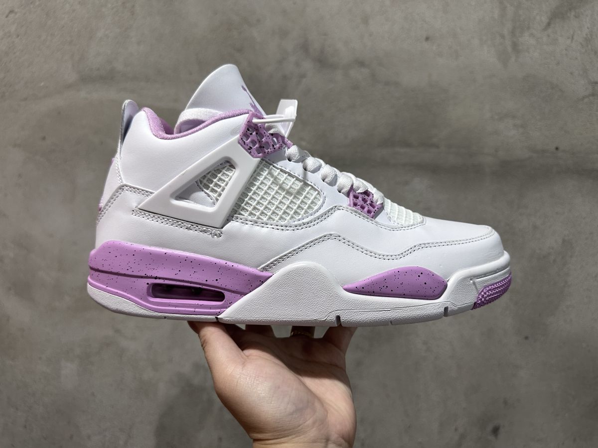 AJ4白粉 Air Jordan 4乔4白紫防滑耐磨 中帮 复古篮球鞋 CT8527-116尺码：40-47.5