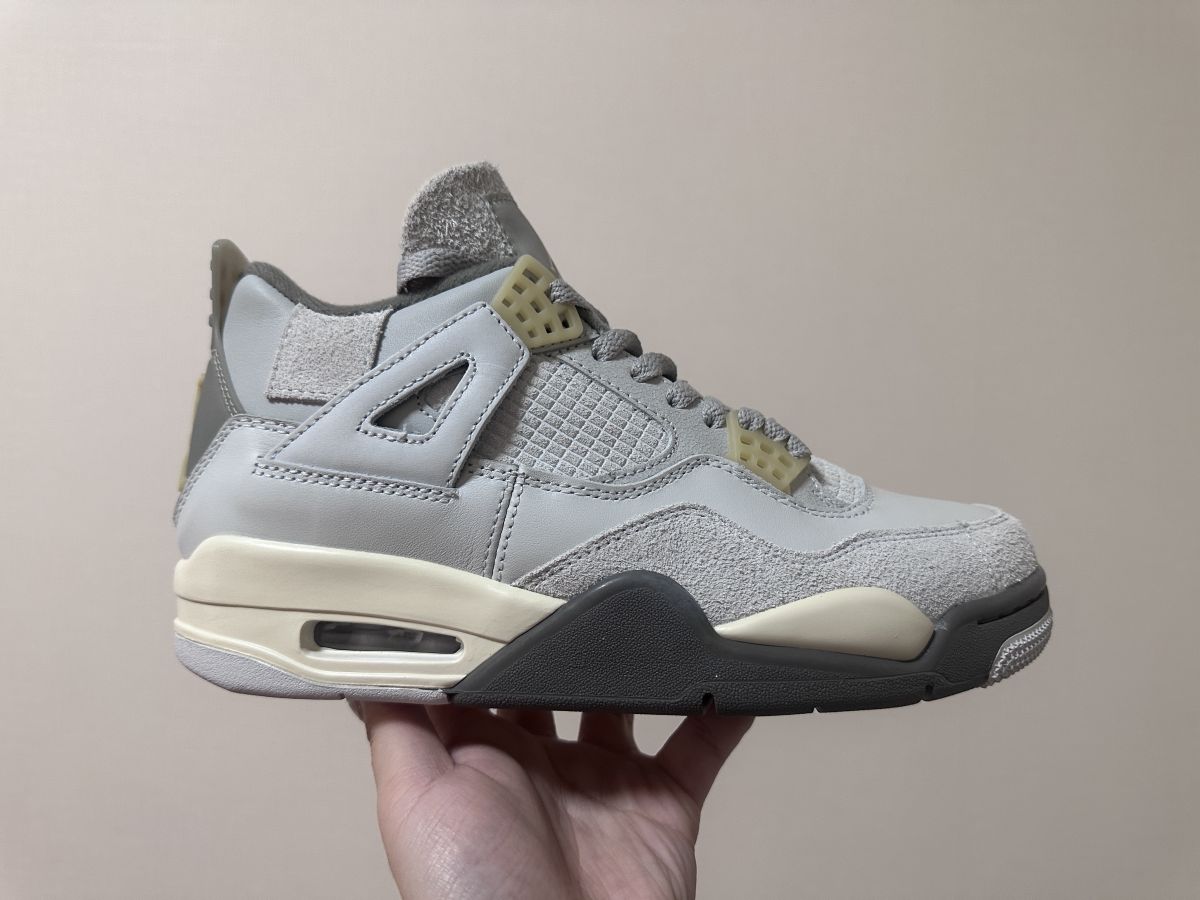 AJ4灰兔子 Jordan Air Jordan 4 SE Craft 乔4灰兔子防滑耐磨复古篮球鞋 灰绿色 DV3742-021尺码：36-47.5